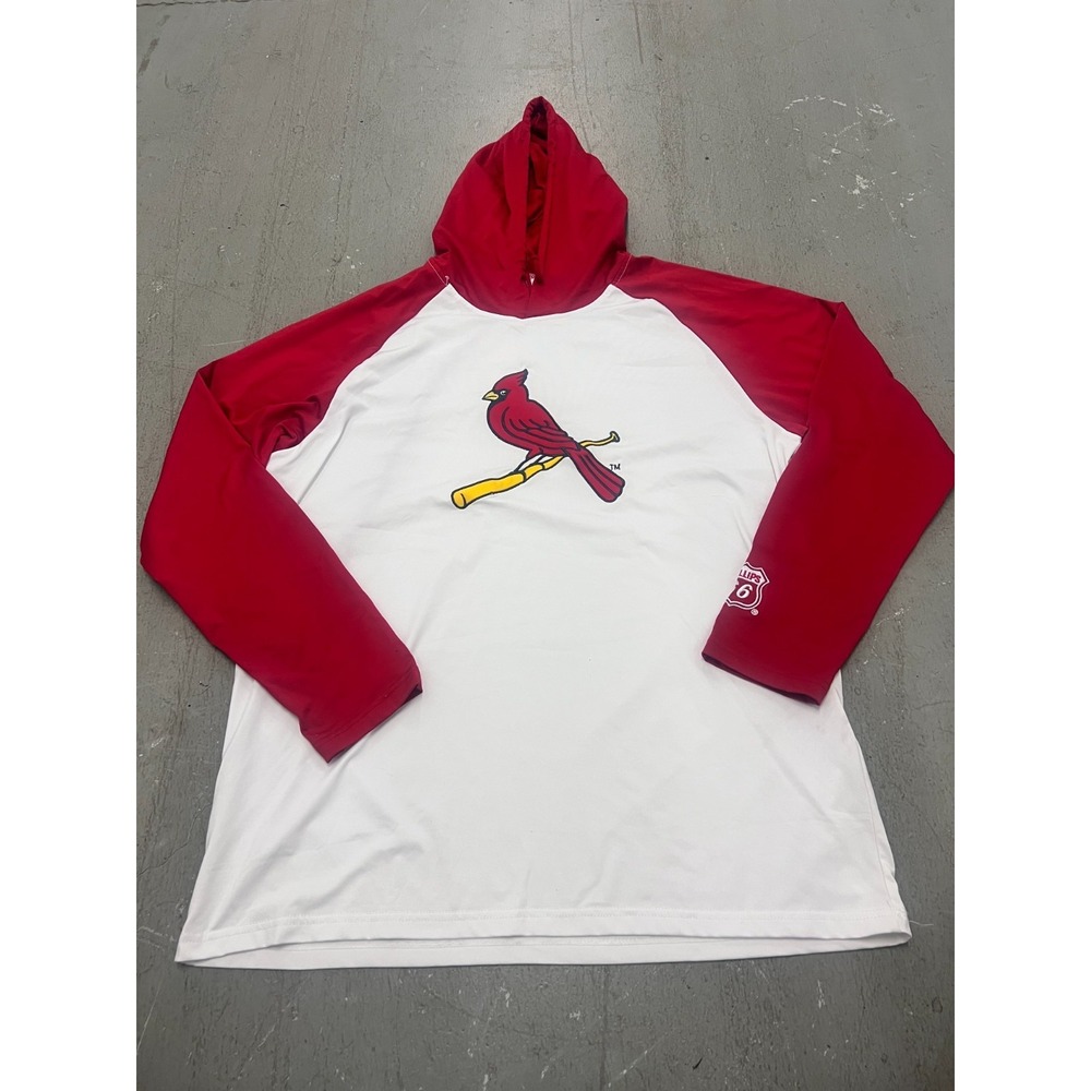 St. Louis Cardinals Hoodie Mens XL White Red Raglan‎ Sleeve SGA Baseball MLB
